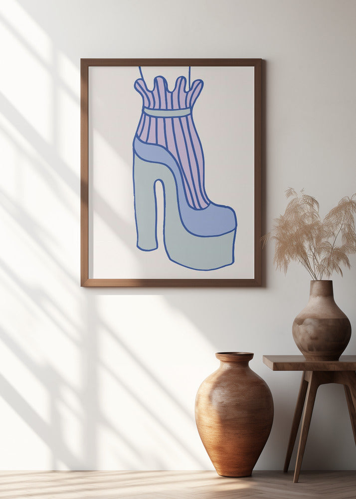 Blue Heel Poster