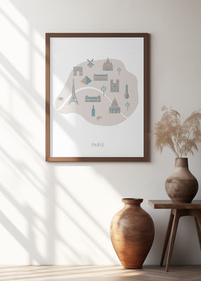 Paris Map Poster