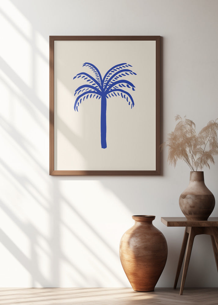 Blue Palm Poster