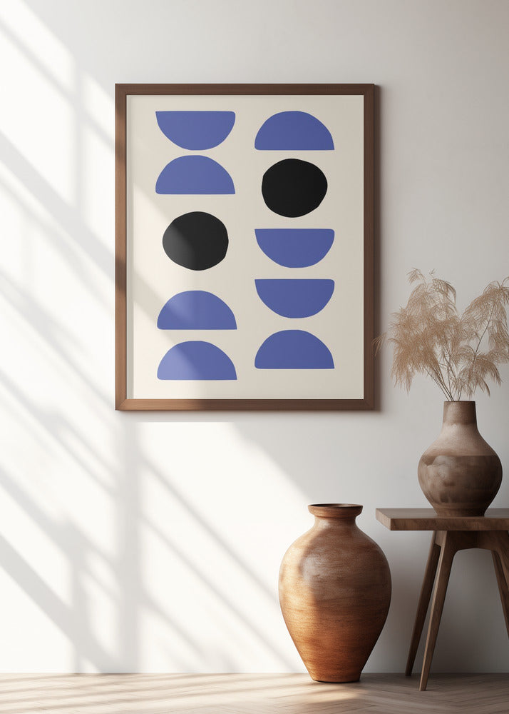 Blue Shapes Poster