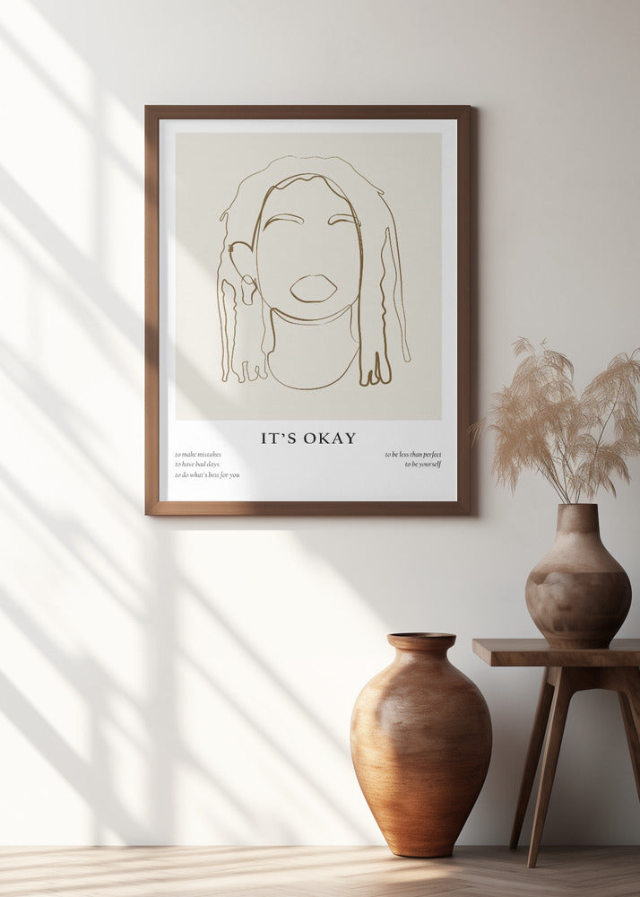 Woman line portrait Poster