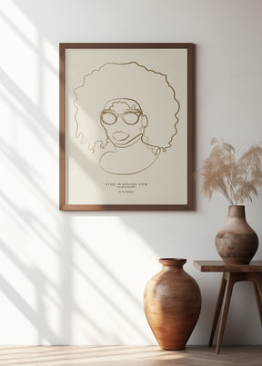 Woman face with glasses Poster