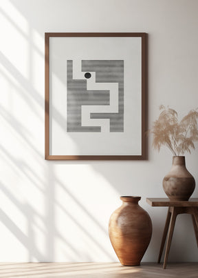 Minimalist maze Poster