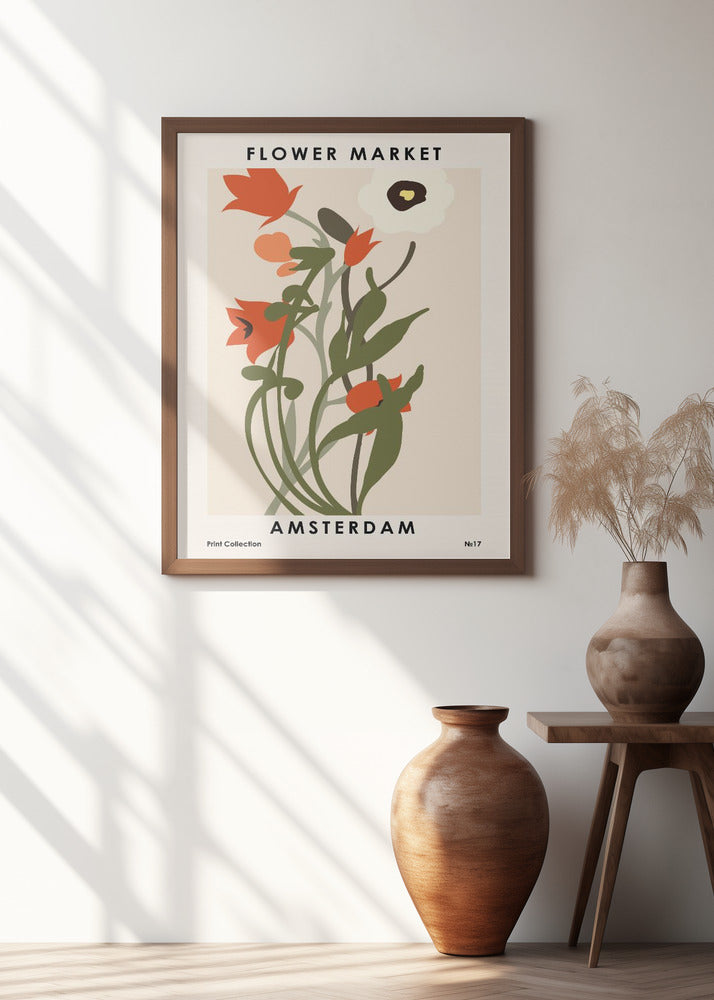 Flower Market Amsterdam Poster