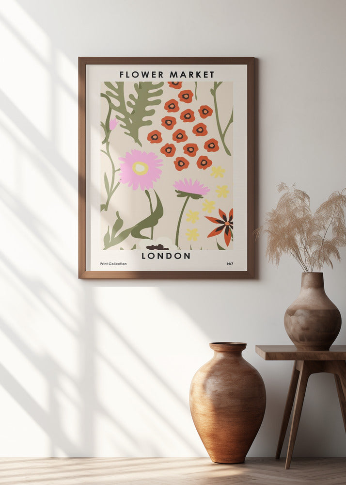 Flower Market London Poster
