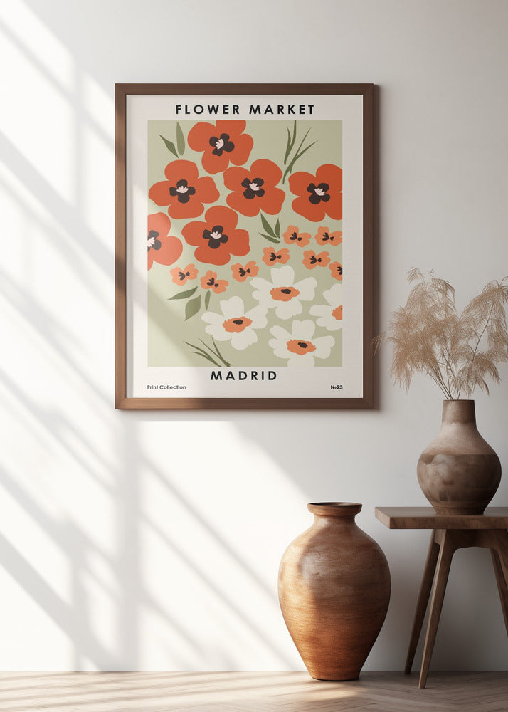 Flower Market Madrid Poster