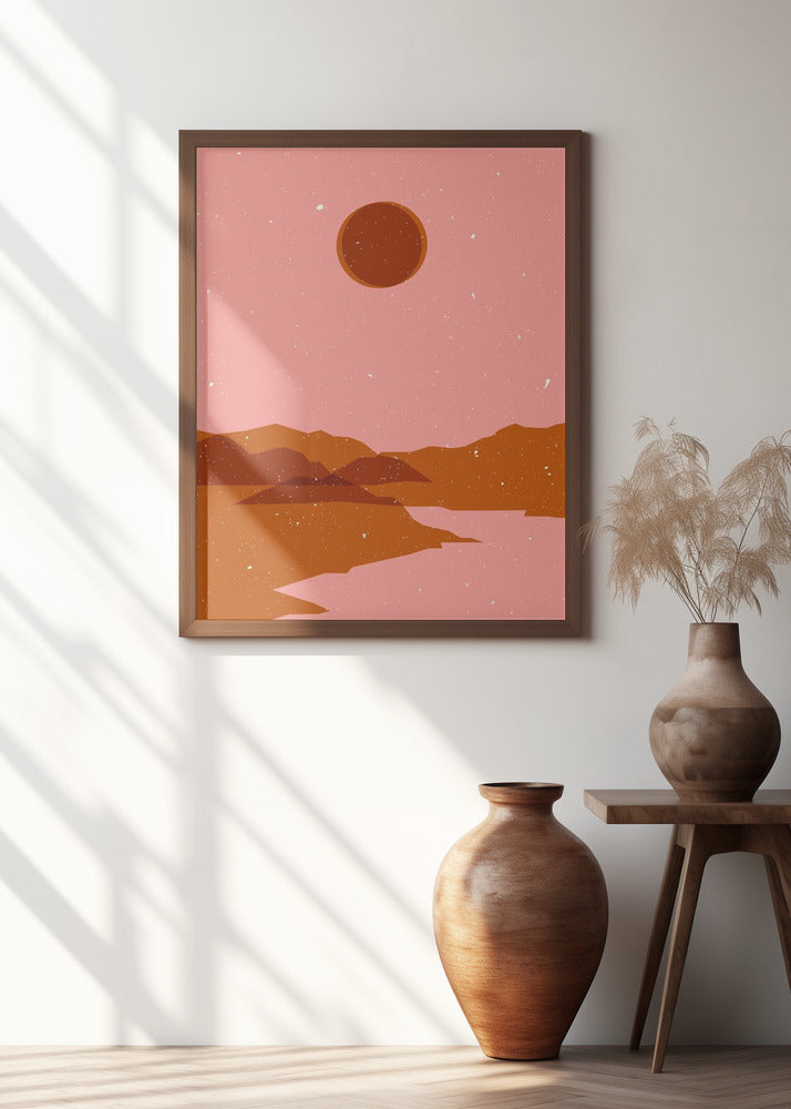 Moon  landscape Poster