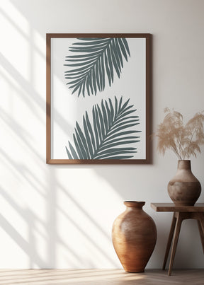 Palm Leaf Gray with tint of green 01 Poster