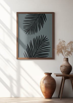 Palm Leaf Gray with tint of green 03 Poster