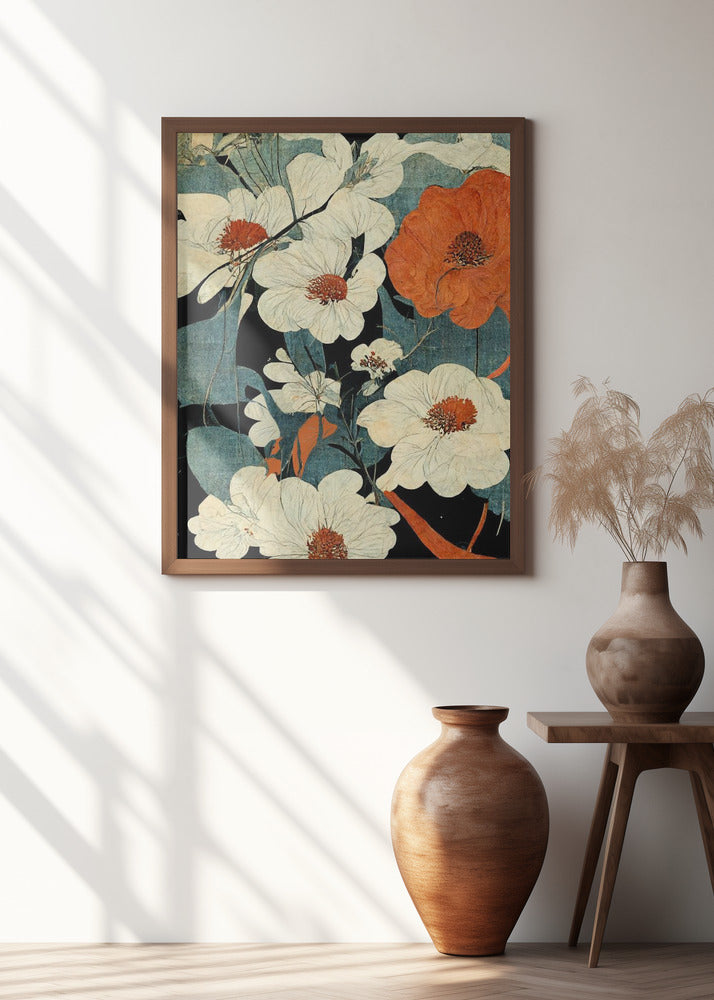 Asian Flowers Poster