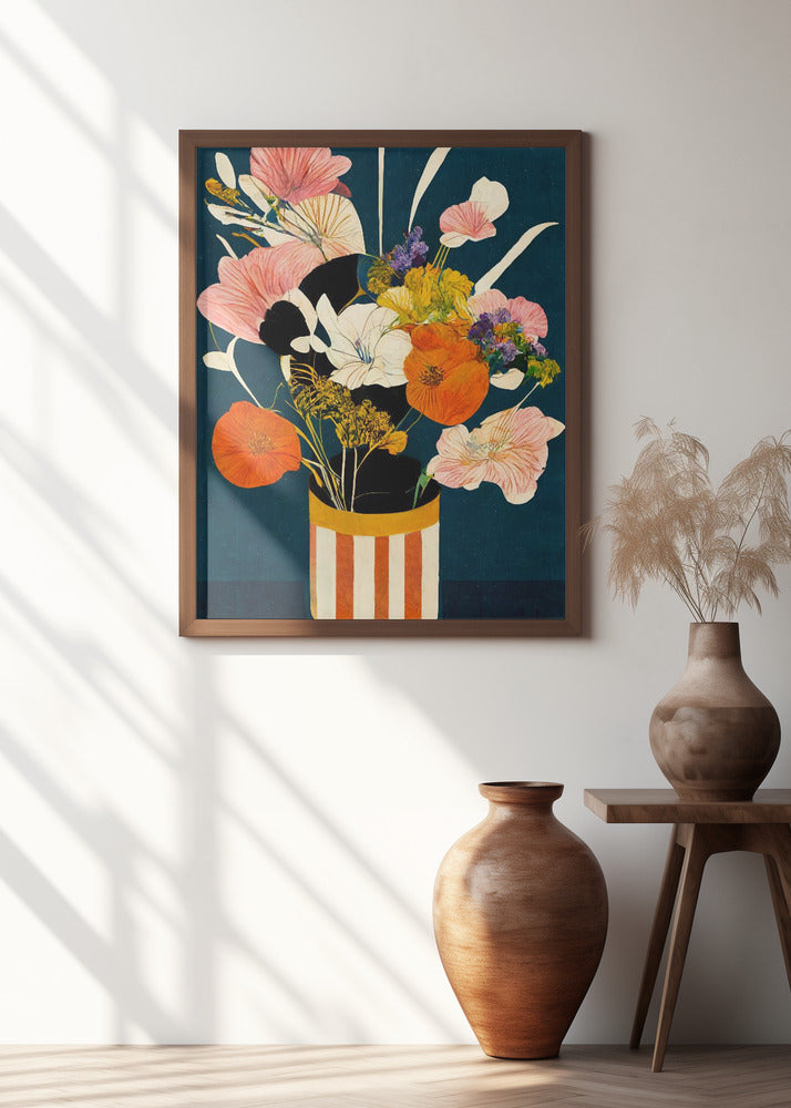 Flowers At Night Poster