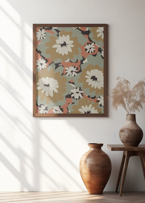 Big Pastel Flowers Poster