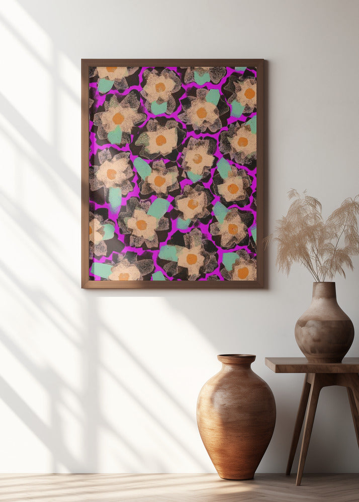 Funky Blossoms Poster