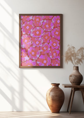 Cute Pink Blossom Pattern Poster