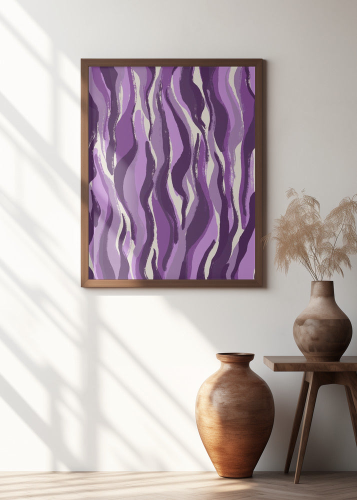 Purple Tiger Pattern Poster