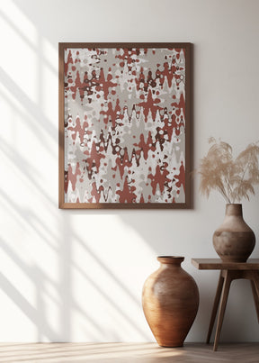 Liquid Beige Brown Pattern Poster