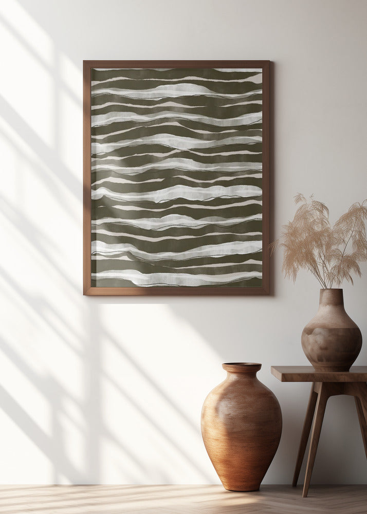 Geen Watercolor Waves Poster