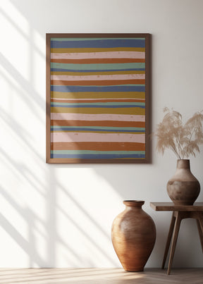 Ethno Colors Stripes Poster