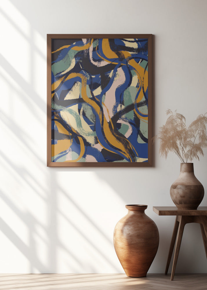 Colorful Strokes Pattern Poster