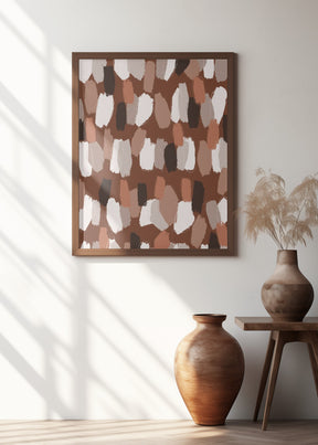 Pastel Earthy Strokes Pattern Poster