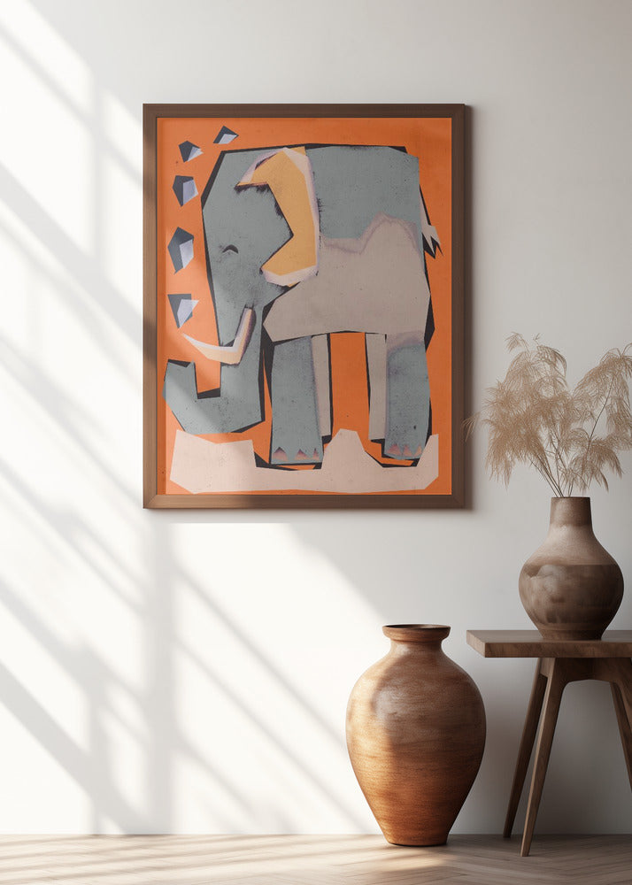 Happy Elephant Poster