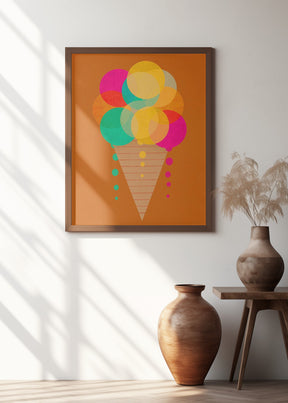 Neon Ice Cream Poster