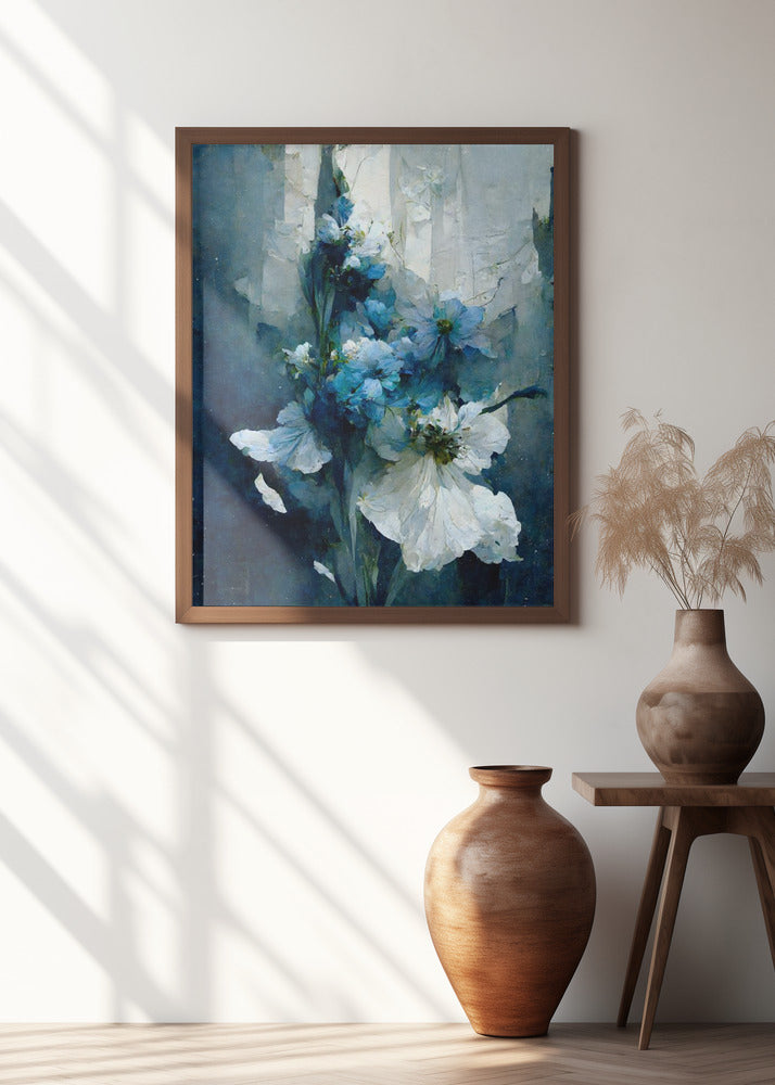 Blue Flower Bouquet Poster