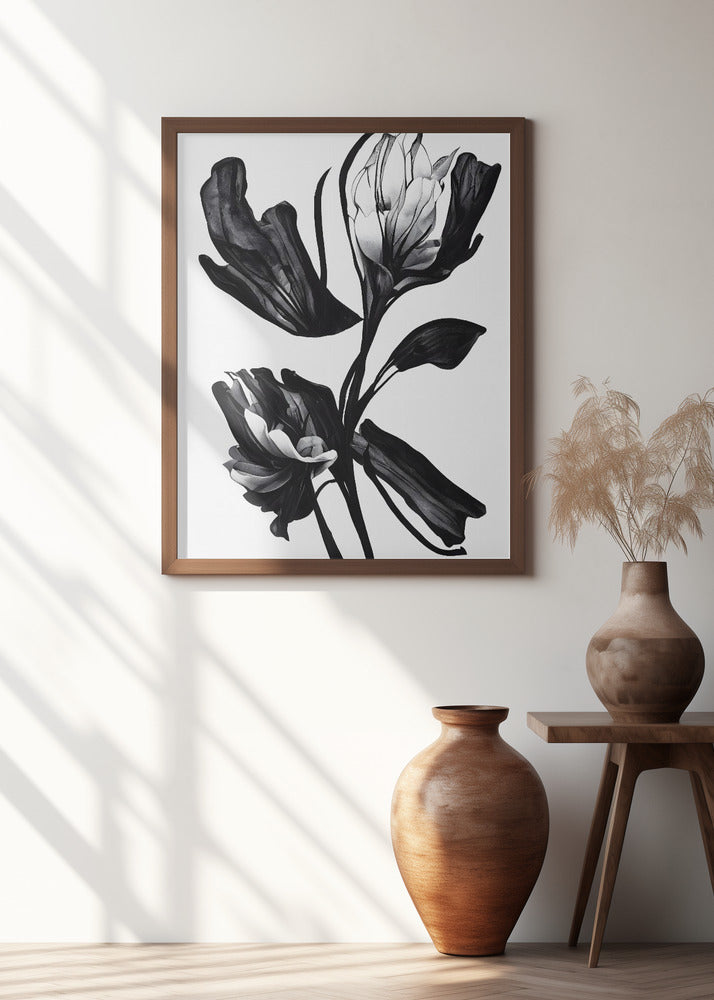 Black Flower Poster