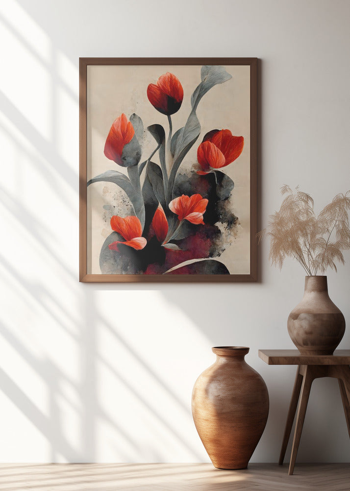 Red Tulips Poster