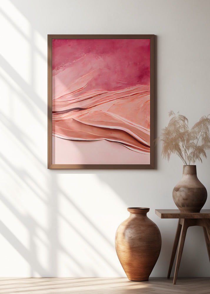 Abstract Thick Pink Color Poster