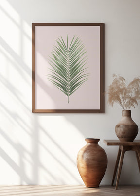 Palm Leaf Blush Poster