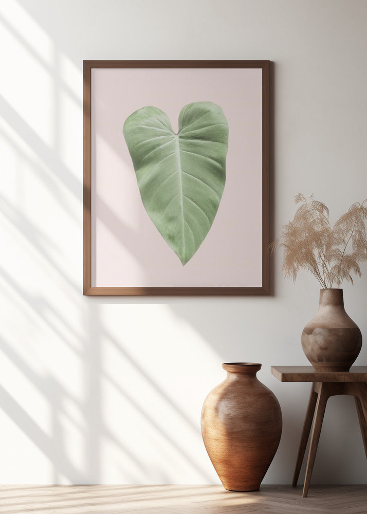 Tropical Leaf Blush Poster