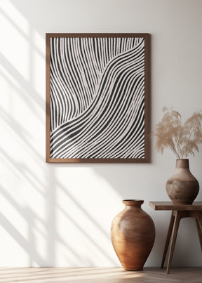 Beige Wave Pattern Poster