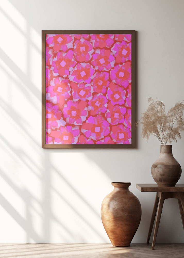 Cute Pink Flowers Poster