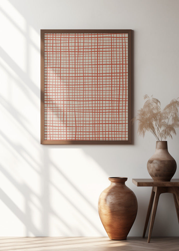 Hand Drawn Grid Pattern Poster