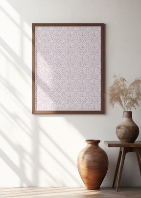 Cute Purple Flower Pattern Poster