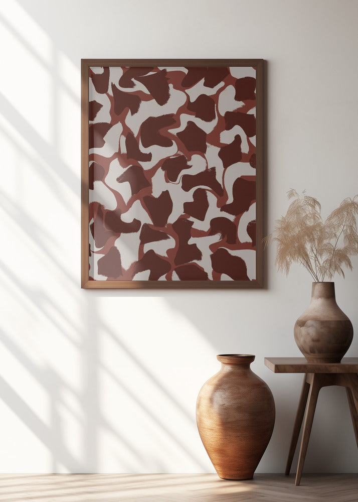 Brown Beige Fur Pattern Poster