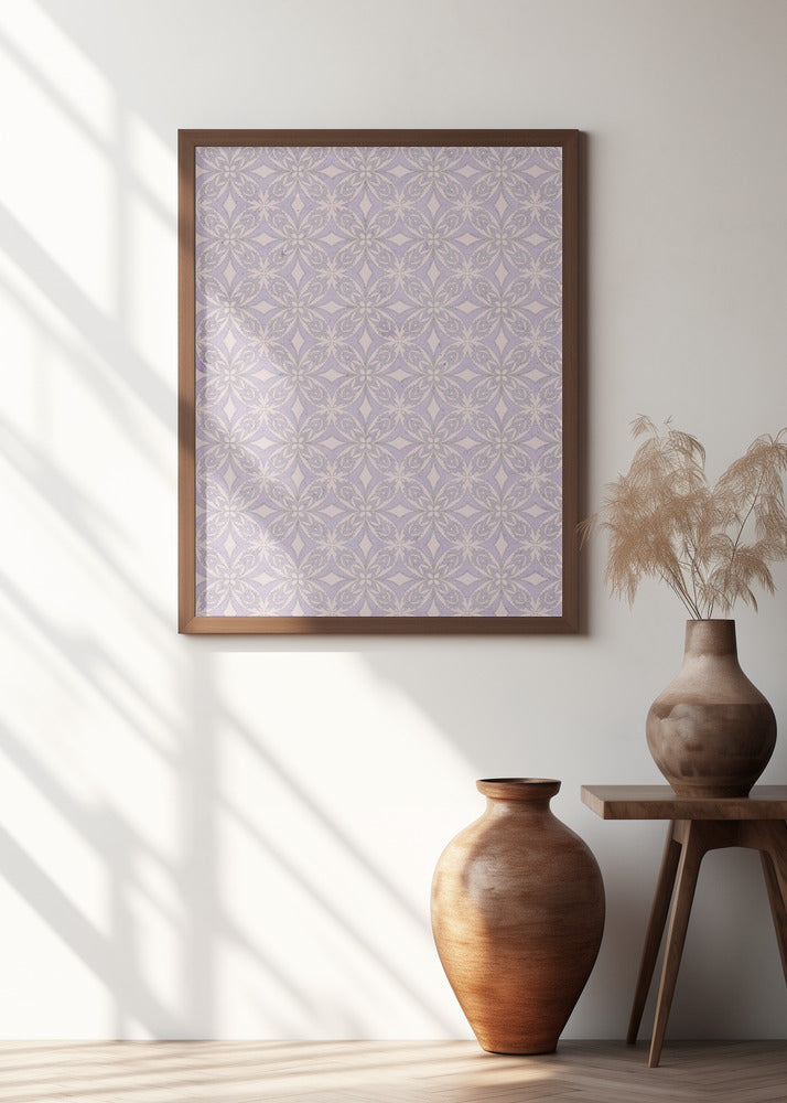 Geometric Purple Tile Pattern Poster