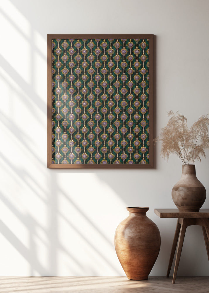 Golden Ornaments Pattern Poster