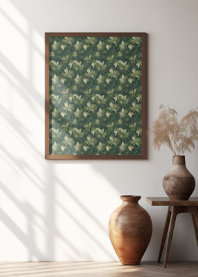 Green Leafs Pattern Poster