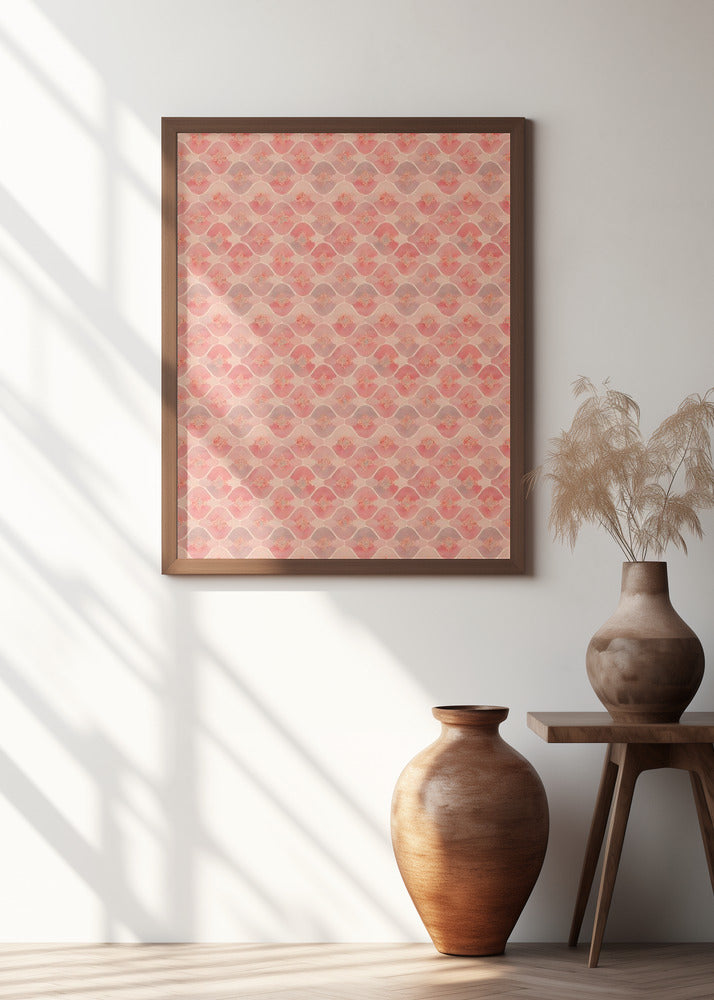 Pink Romantic Pattern Poster