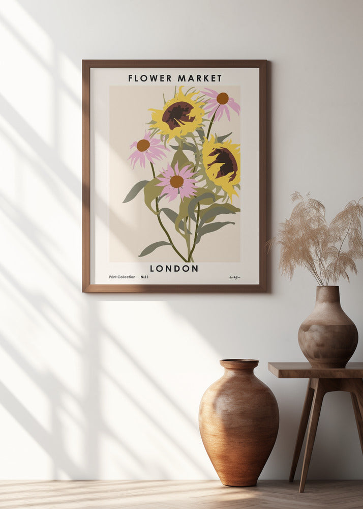 Flower Market. London Poster