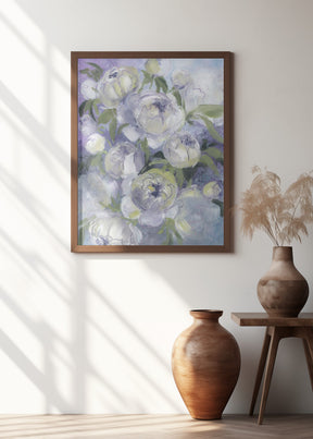 Sady painterly florals in violet Poster