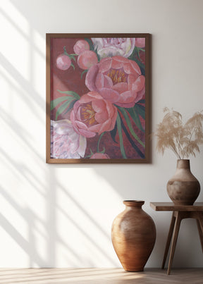 Nevaeh peonies Poster