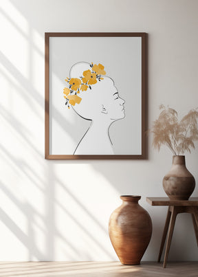 Floral Sanyu portrait Poster