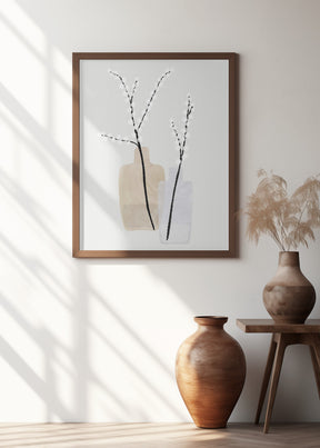 Flower branches in vases Poster