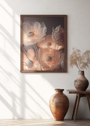 Glowing Flowers Poster