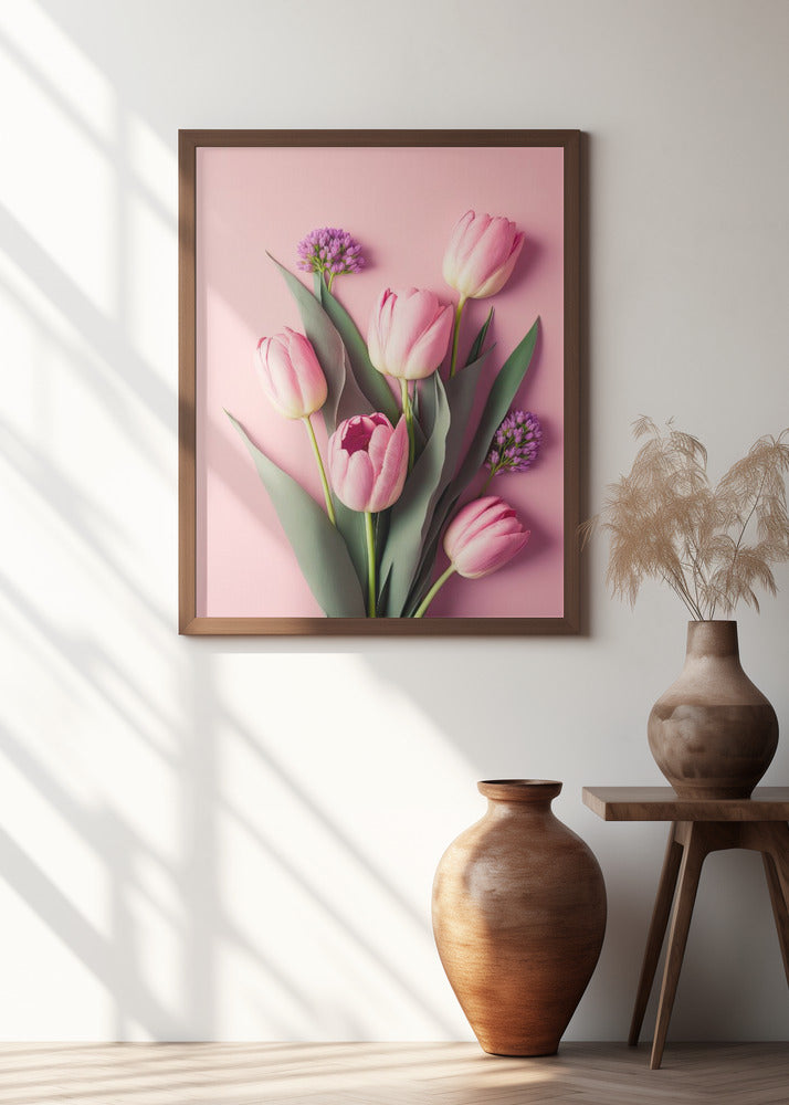 Pink Tulips Poster