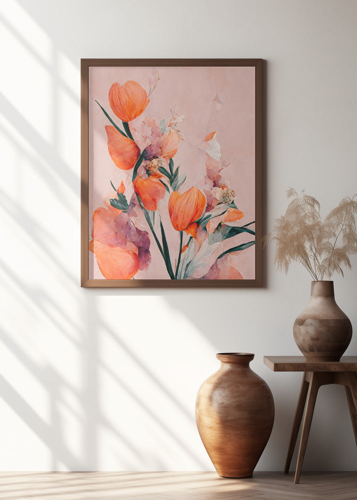 Orange Tulips Poster