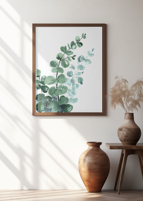 Watercolor eucalyptus bouquet Poster